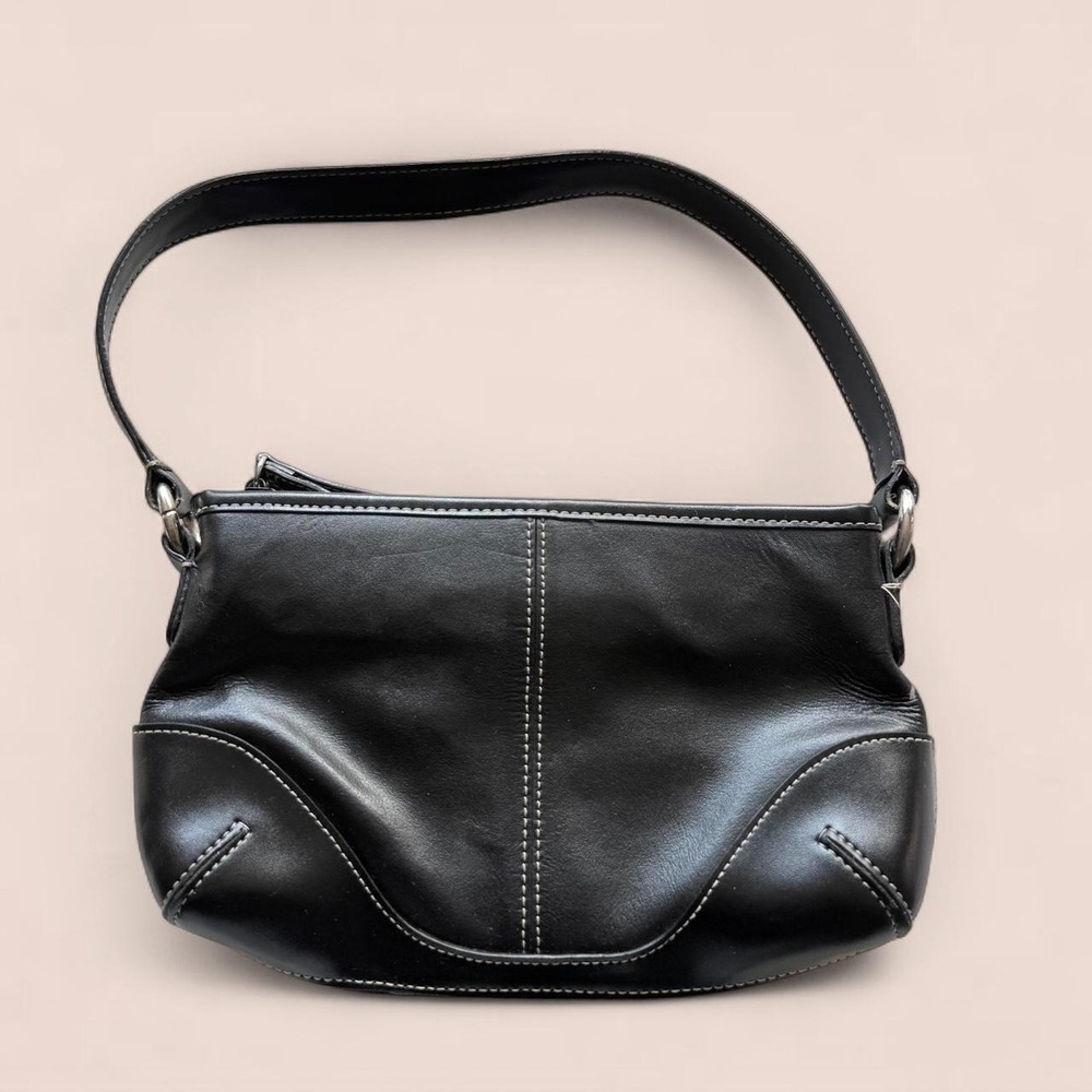 Amanda Smith Black Shoulder Bag Y2K Mini Purse